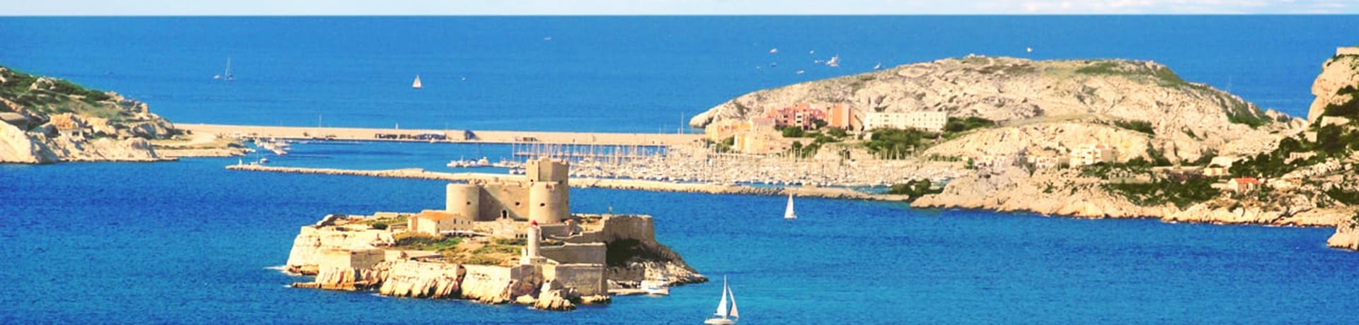 Château d'If and the Frioul islands seen from the sea