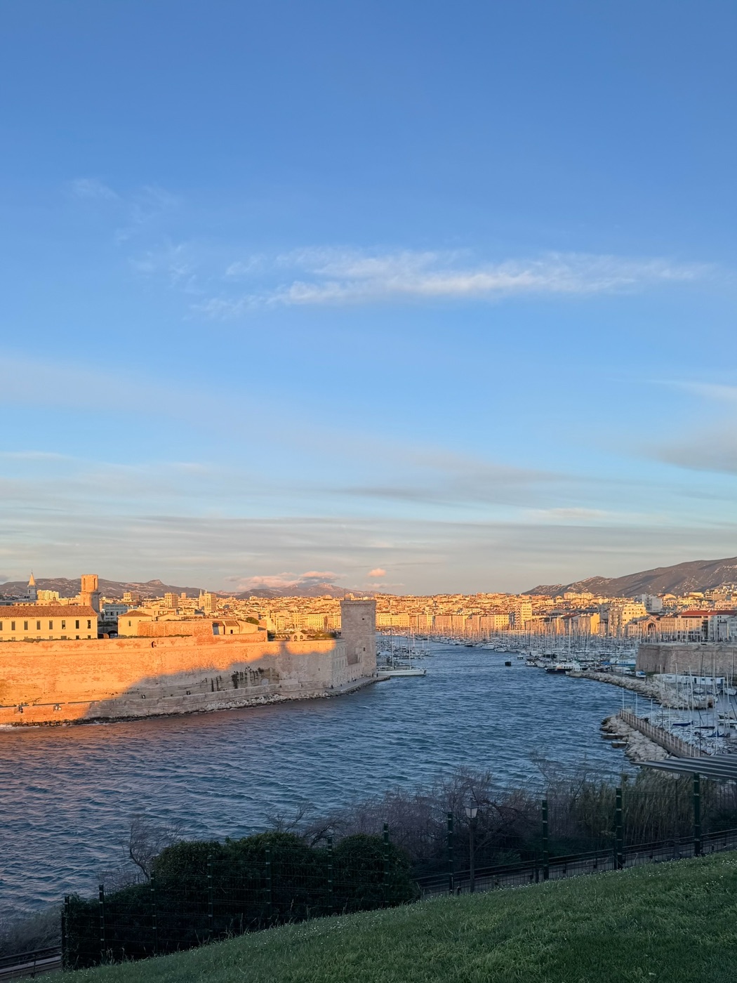 View over the entrance of the old port of Marseille